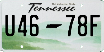 TN license plate U4678F