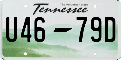 TN license plate U4679D