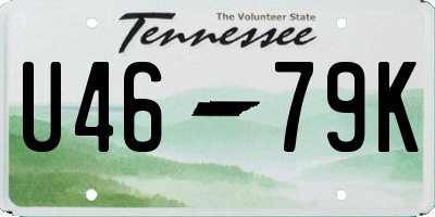TN license plate U4679K