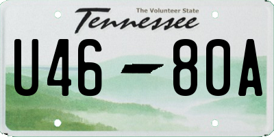 TN license plate U4680A