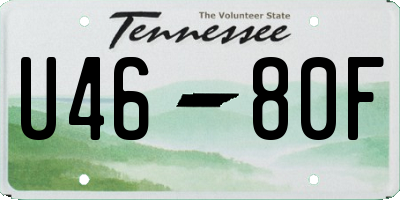 TN license plate U4680F