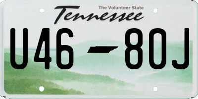 TN license plate U4680J
