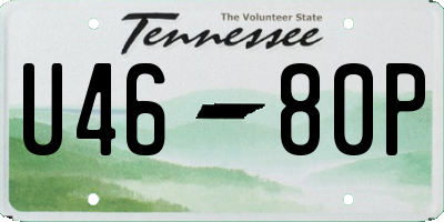 TN license plate U4680P