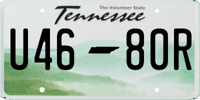 TN license plate U4680R