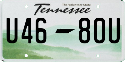 TN license plate U4680U