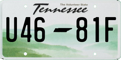 TN license plate U4681F