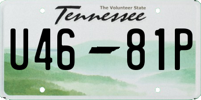 TN license plate U4681P
