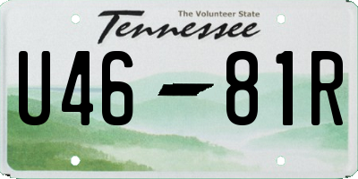 TN license plate U4681R