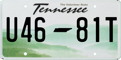 TN license plate U4681T