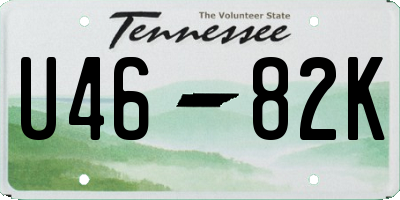 TN license plate U4682K