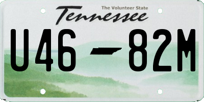 TN license plate U4682M