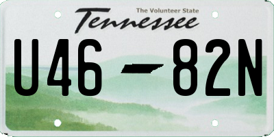 TN license plate U4682N