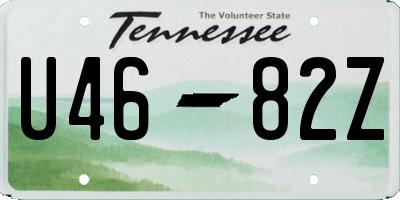 TN license plate U4682Z