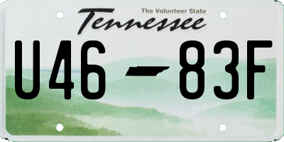 TN license plate U4683F