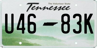 TN license plate U4683K