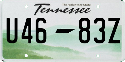 TN license plate U4683Z