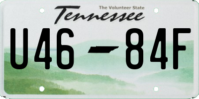 TN license plate U4684F