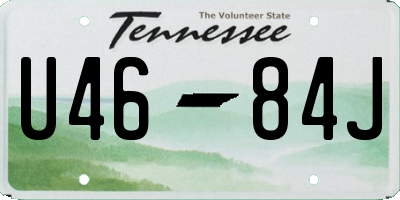 TN license plate U4684J