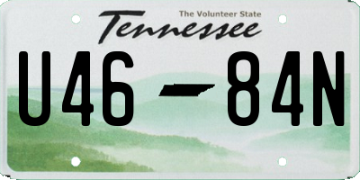 TN license plate U4684N