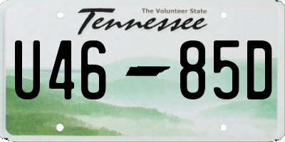 TN license plate U4685D