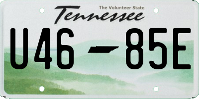 TN license plate U4685E
