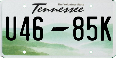 TN license plate U4685K