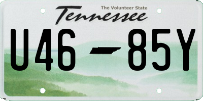 TN license plate U4685Y