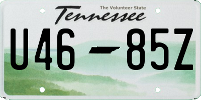 TN license plate U4685Z