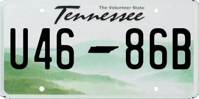TN license plate U4686B