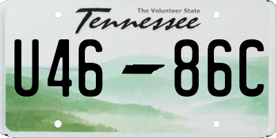 TN license plate U4686C