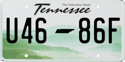 TN license plate U4686F
