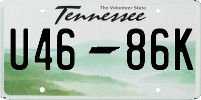 TN license plate U4686K
