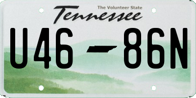 TN license plate U4686N