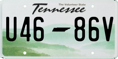 TN license plate U4686V
