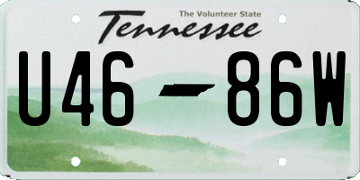 TN license plate U4686W