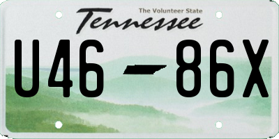 TN license plate U4686X