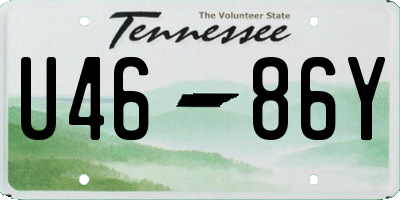 TN license plate U4686Y