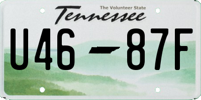 TN license plate U4687F