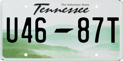 TN license plate U4687T