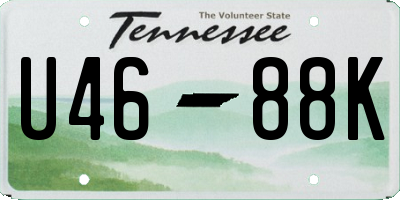 TN license plate U4688K