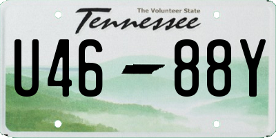 TN license plate U4688Y