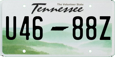 TN license plate U4688Z