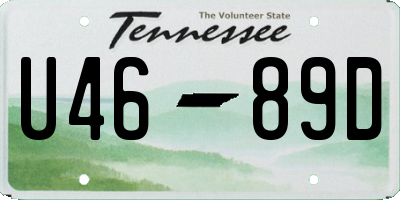 TN license plate U4689D