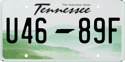 TN license plate U4689F
