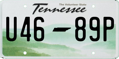 TN license plate U4689P
