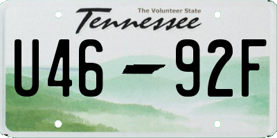 TN license plate U4692F