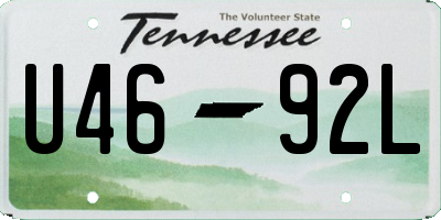 TN license plate U4692L