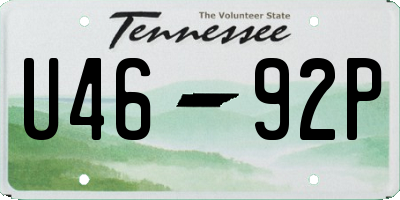 TN license plate U4692P