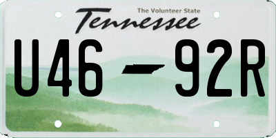 TN license plate U4692R