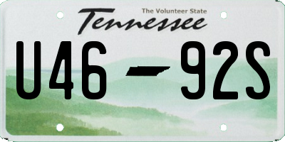 TN license plate U4692S
